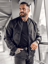 Cargar imagen en el visor de la galería, Bomber Leather Varon